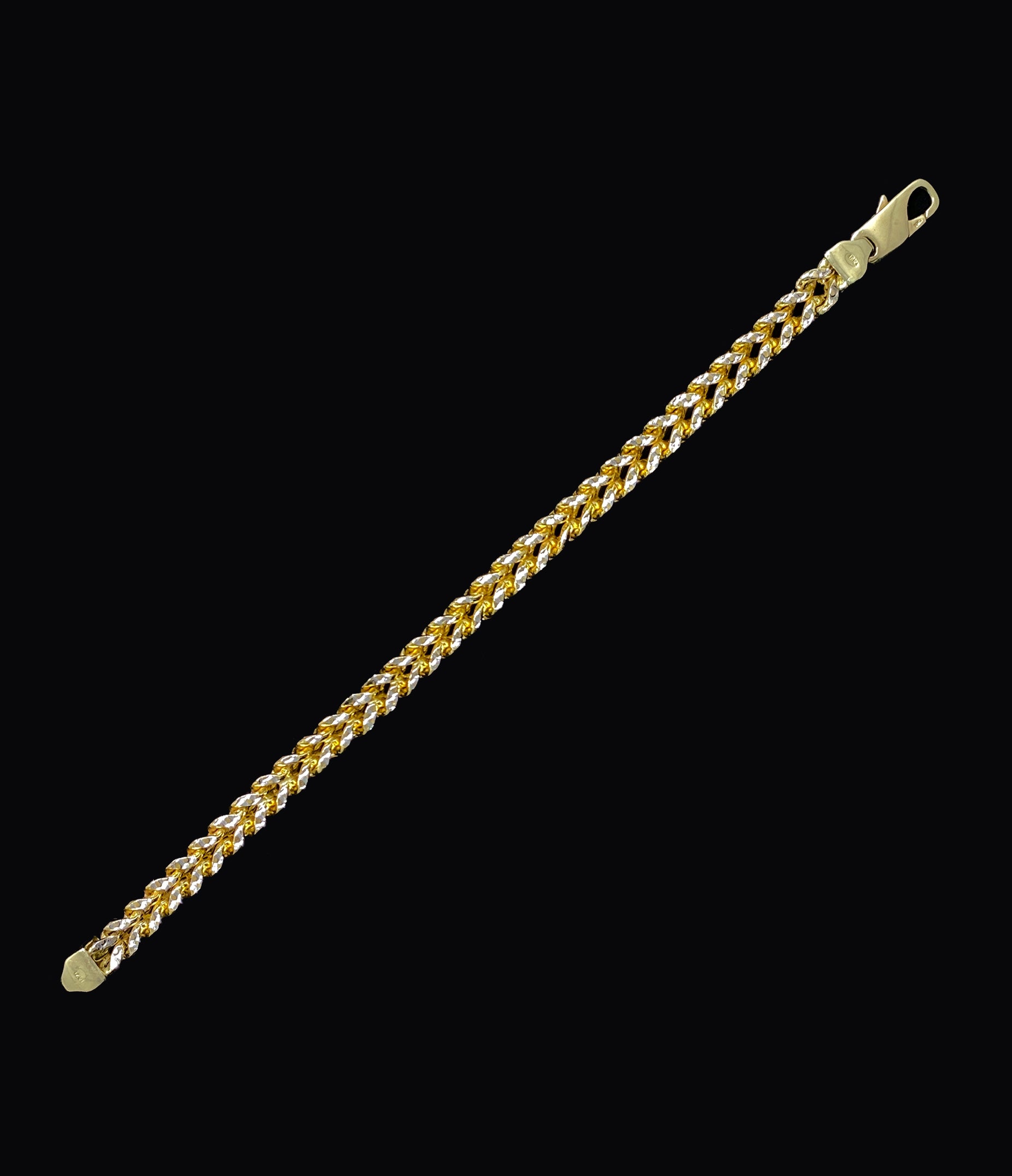 8MM YELLOW GOLD FRANCO BRACELET