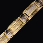 YELLOW GOLD CUBIC ZIRCONIA VERSACE BRACELET