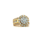 14K YELLOW GOLD ROUND DIAMOND ENGAGEMENT RING