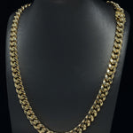 9.5MM CUBAN LINK YELLOW GOLD CHAIN