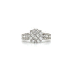 18K WHITE GOLD ROUND DIAMOND ENGAGEMENT RING