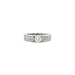 14K WHITE GOLD DIAMOND ENGAGEMENT RING