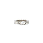 14K WHITE GOLD DIAMOND ENGAGEMENT RING