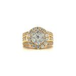 14K YELLOW GOLD ROUND DIAMOND ENGAGEMENT RING