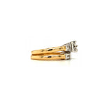 14K YELLOW GOLD STACKED DIAMOND ENGAGEMENT RING