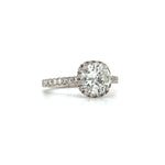 18K WHITE GOLD SOLITAIRE DIAMOND ENGAGEMENT RING