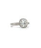 18K WHITE GOLD SOLITAIRE DIAMOND ENGAGEMENT RING