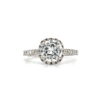 18K WHITE GOLD SOLITAIRE DIAMOND ENGAGEMENT RING