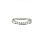 18K WHITE GOLD SEMI ETERNITY DIAMOND ENGAGEMENT RING