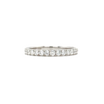 18K WHITE GOLD SEMI ETERNITY DIAMOND ENGAGEMENT RING