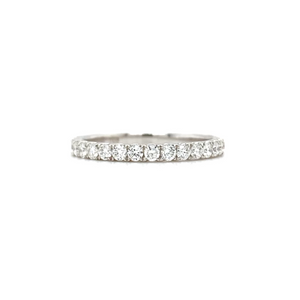 18K WHITE GOLD SEMI ETERNITY DIAMOND ENGAGEMENT RING