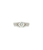 14K WHITE GOLD SOLITAIRE DIAMOND ENGAGEMENT RING