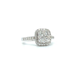 18K WHITE GOLD DIAMOND ENGAGEMENT RING