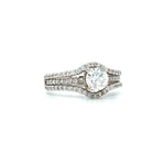 14K WHITE GOLD SOLITAIRE DIAMOND ENGAGEMENT RING