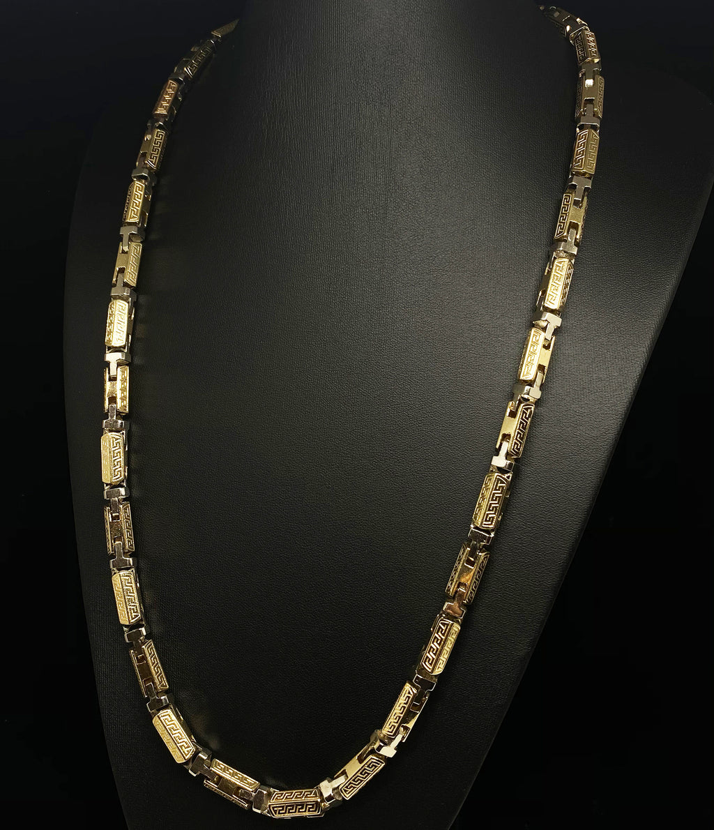 VERSACE STYLE TWO-TONE BULLET CHAIN