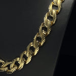 11MM DIAMOND CUT YELLOW GOLD CHAIN