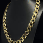 11MM DIAMOND CUT YELLOW GOLD CHAIN